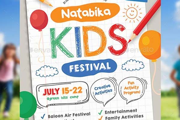 Best Kids Festival Flyer Templates – Editable Free & Premium PSD, Ai, Word, Doc, InDesign, Vector, EPS, PNG, TIFF Formats Download